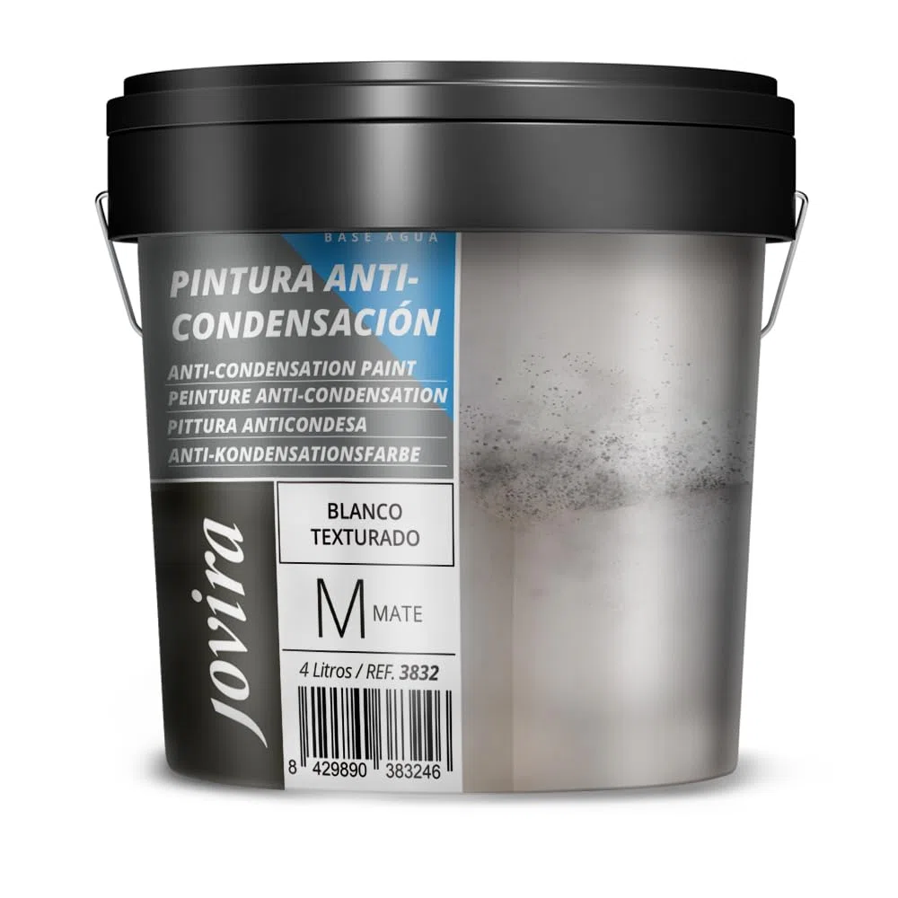 JOVIRA PINTURAS 6 Kg - Pittura Anticondensa, Antimuffa – Vernice Anti-Umidità per Interni ed Esterni su Muri, Intonaco e Cemento.(4 Litri, Bianco). D-11