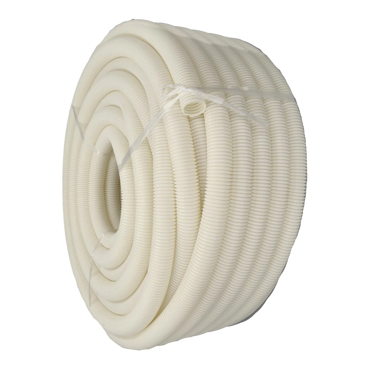Jandei - Tubo corrugato di guida del cablaggio senza scanalatura. Bobina 50 m. Tubo di protezione cavi in PVC bianco (20 mm)
