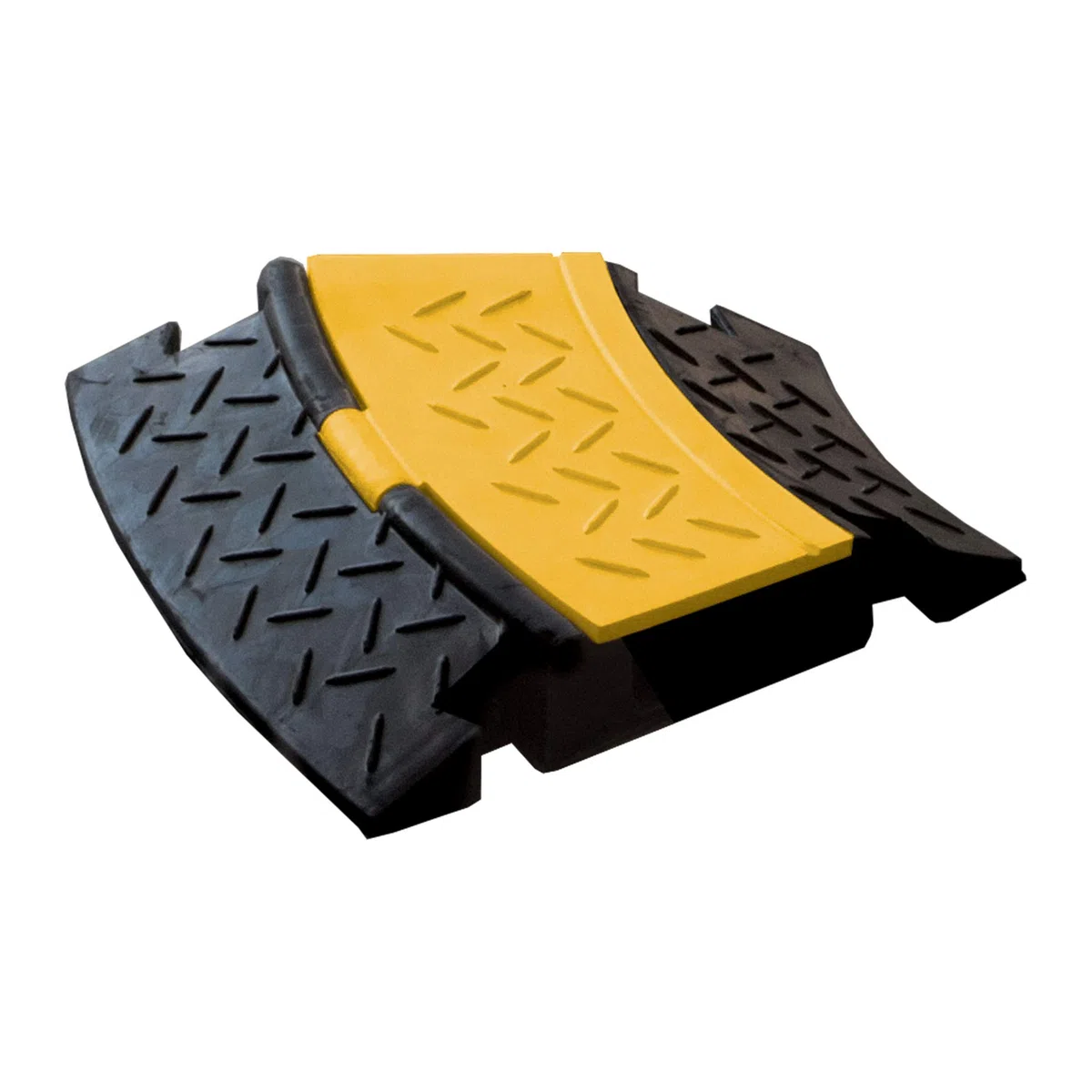 Arnocanali ZPW2 N°3 Pezzi di Curva Piana 30° a Pavimento per Canale Carrabile a 2 Scomparti, in Gomma
